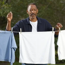 bill cosby hung out to dry on a washing line