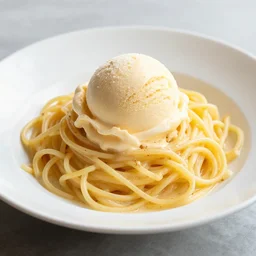 spaghetti alle ice cream, food photography