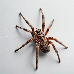 A Brown Recluse Spider Making Art Out Of Its Webs, In The Style Of Vincent Van Gough
