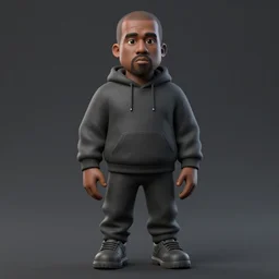 3 d model of kanye west, cinema 4 d render, 3 d character model