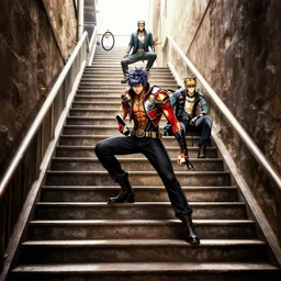 photo hd of comics manga painting of stair : 6 fantasy, digital painting, unreal engine, 8 k, volumetric lighting, contrast
