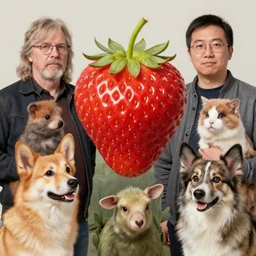 zoological portrait of a human strawberry by kuldar leement and ruan jia and brad rigney and micha karcz and brad rigney