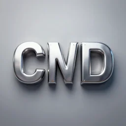 chrome metal text