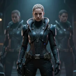Cyberpunk futuristic hero, 4K symmetrical portrait, character concept art, hyper quality, future Doctrine, secret organization, 4k post-processing, moody lighting rendered by octane engine