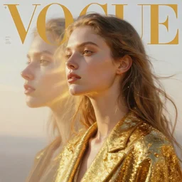 3 d, close - up, liquid gold, fashion model, morning, sun rays, vogue cover style, poster art, hyper detail, intricate oil painting, multiple exposure, morning mood, 3 d, by tooth wu and wlop and beeple and greg rutkowski