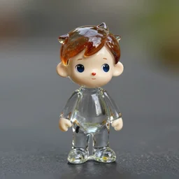a beautiful glass statue of Timmy Turner, ultra realistic