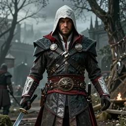 film still of tom selleck as eivor in assassin's creed valhalla, gameplay, 8 k, hd