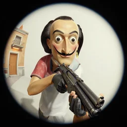 Counter Strike, de_mirage, Salvador Dali, fisheye lens, unreal engine, 3d render, 4k