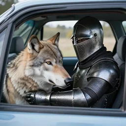 knight = wolf > in a car