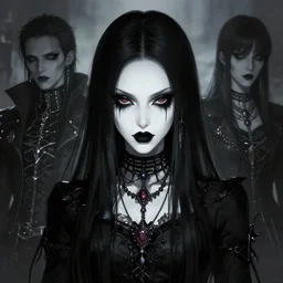 kerli koiv, gothic, darkwave, darksynth character portrait, sharp, digital matte painting, anime key art by luis royo, greg rutkowski, wlop, dramatic lighting, trending on artstation