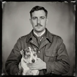 wetplate tintype of pete buttigieg from world war two