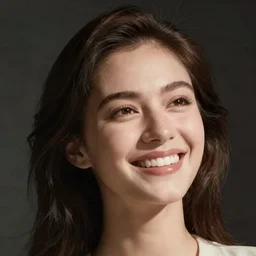 a person who looks genuinely happy