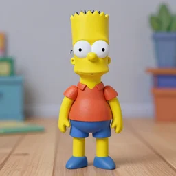 bart simpson wooden marionette