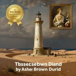 the desert port, lighthouse, classical art, by asher brown durand