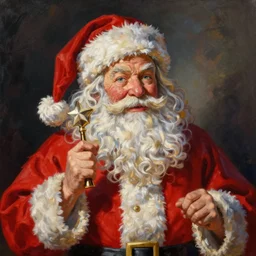 Ed Roth painting of Santa Claus