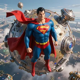 highly detailed superman's homeworld krypton, superior technology - n 5