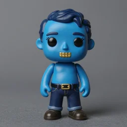 young blue period pablo picasso gold teeth stop motion vinyl action figure, plastic, toy, jean - baptiste monge style
