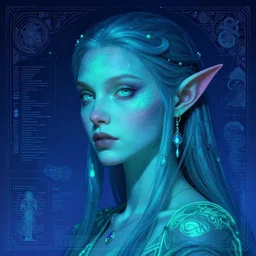 flourescent vaporwave portrait of jewel elf oracle physically accurate, moody dynamic lighting, very very intricate, very very elegant, highly detailed, concept art, smooth, very beautiful, sharp focus, illustration, art by Rob Lefield and Dan Mumfordand artgerm and greg rutkowski and alphonse mucha digital painting, artstation, trending on artstation, digital art,surrealism ,macro,blueprint ,vaporwave ,