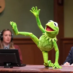 kermit the frog throws mankind off hell in a cell, plummeting 1 6 feet into the announcers table