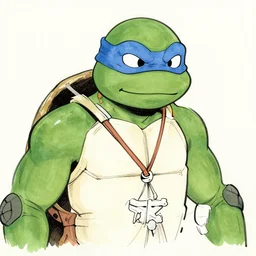 ninja turtle!!! jim lee!!! medium shot!! flat ink sketch by jim lee close up in the style of jim lee, x - men superhero comic book ninja turtle oversized head without nostrils by jim lee