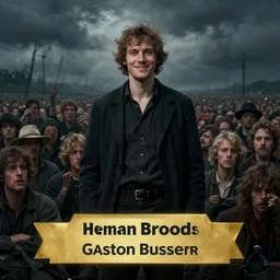 portrait of herman brood, stands in the middle of a crowd, smiling, cgsociety contest winner award winning 4 k intricate detailed golden ratio!! by greg rutkowski and gaston bussiere dark gloomy atmosphere artstation hd artstation landscape