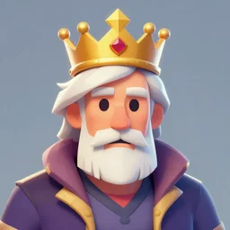 portrait of an old man with a crown, fortnite stylized minimalist face icon, cory behance hd by jesper ejsing, by rhads, makoto shinkai and lois van baarle, ilya kuvshinov, rossdraws global illumination
