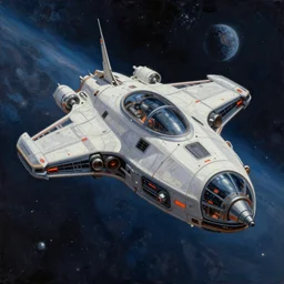 beautiful masterpiece painting of spaceship in space, cyberpunk, by juan ortiz 8k