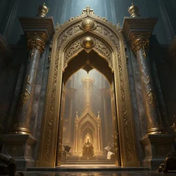 the gate to the eternal kingdom of priests, fantasy, digital art, hd, detailed.