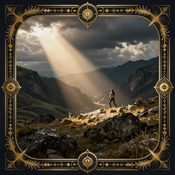 beautiful shamanic frame card border