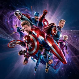 the marvel universe tilt shifted photo.