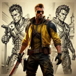 Borderlands 2 , Dynamic lighting, cinematic, establishing shot, extremely high detail, photo realistic, cinematic lighting, pen and ink, intricate line drawings, post processed, concept art, artstation, matte painting, style by Raphael Lacoste, Eddie Mendoza, Q Hayashida