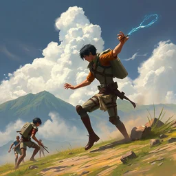 attack on titan, artwork by cushart, krenz