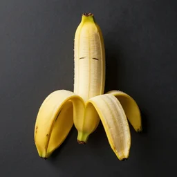a banana that has face of emma stone on it, dark humor, dalle 2 reference