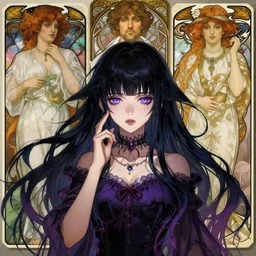 illustration of an anime girl being entranced bewitched mesmerized hypnotized mind controlled, by artgerm and wlop and greg rutkowski and alphonse mucha, digital art, extreme detail, realistic lighting, cinematic composition, concept art, sharp focus, colorful, photorealistic, 8 k