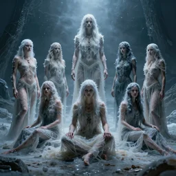 seven trials of the deprived hunger cult, freezing inhabitants of the impoverished firmament in the style of Jeff Easley and Michelangelo, fantastic reality, dramatic lighting, establishing shot, 8k resolution – W 1024