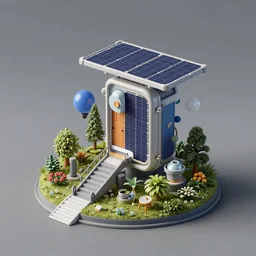 solarpunk mini object tecnologies, cgsociety, ArtStation, concept Art