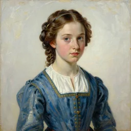 bright beautiful oil painting portrait of young princess leia in 1 9 th century breton clothing, light scatter, van gogh