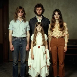 weird creepy family photo, photo from the 70s