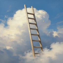 a beautiful painting of the ladder to heaven, artstation, volumetric light, high detail, perfect, concept art, 8 k, realistic