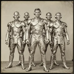 man - at - arms from masters of the universe, portrait, full body, symmetrical features, silver iodide, 1 8 8 0 photograph, sepia tone, aged paper, sergio leone, master prime lenses, cinematic