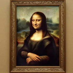 mona lisa in real life. professiona photography.