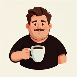 guy named luis barlock. coffee addict and ruthless coffee bean maniac. chubby face. centered median photoshop filter cutout vector behance artgem hd jesper ejsing!
