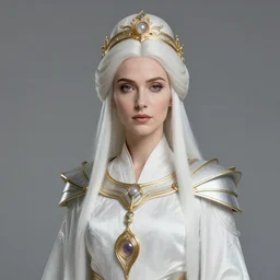 portrait of the powerful empress of the solar system in the style of anna dittmann and in the style of donato giancola. glowing, ornate and intricate linework, stunning, dynamic lighting, ultrafine and hyperdetailed.