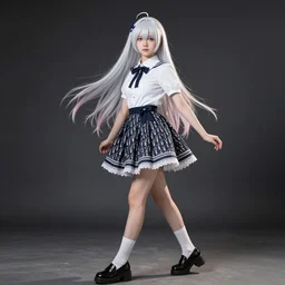 dior runaway anime cosplay, studio photography