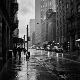 rainy new York daydream by Saul Leiter and Tiepolo