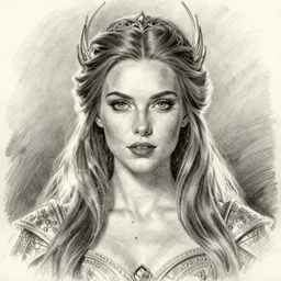 hyper realistic pencil drawing of a fantasy princess, soft water color, full portrait, detailed, rim light, diffused, intricate, by anna dittmann