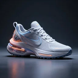 a cinematic shot of a futuristic nike shoe