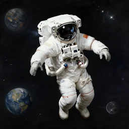 an astronaut floating in space, in the style of a renaissance painting