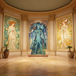 avatar themepark interior designed by disney imagineering, rendered by artgerm and greg rutkowski and alphonse mucha