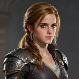 A fantasy comic book style portrait painting of a emma watson, unreal 5, DAZ, hyperrealistic, octane render, cosplay, RPG portrait, dynamic lighting